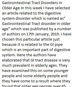 Case study: digestive disorder